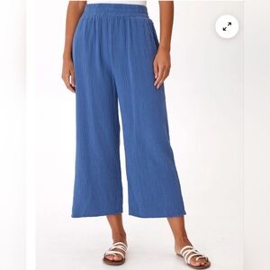 Women's Blue Wide-Leg Pants